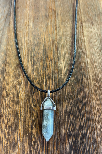 Stone Necklaces | Labradorite Hexagonal Pendant