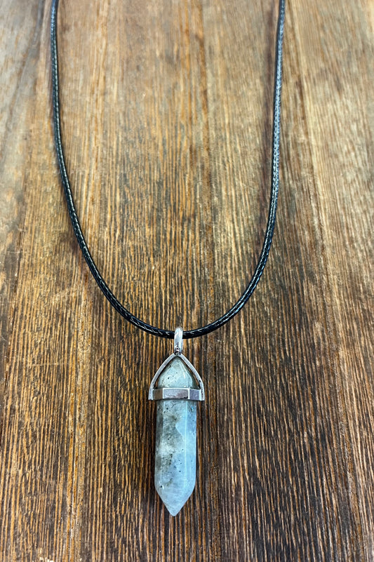 Stone Necklaces | Labradorite Hexagonal Pendant