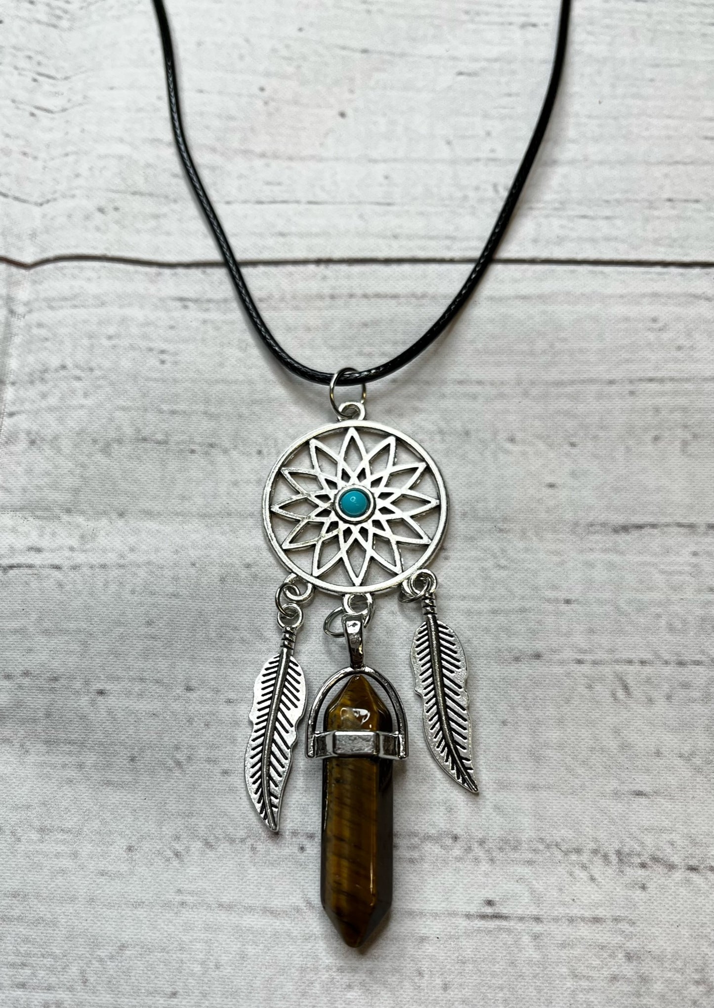 Stone Necklaces | Dream Catcher Hexagonal Stone Necklace