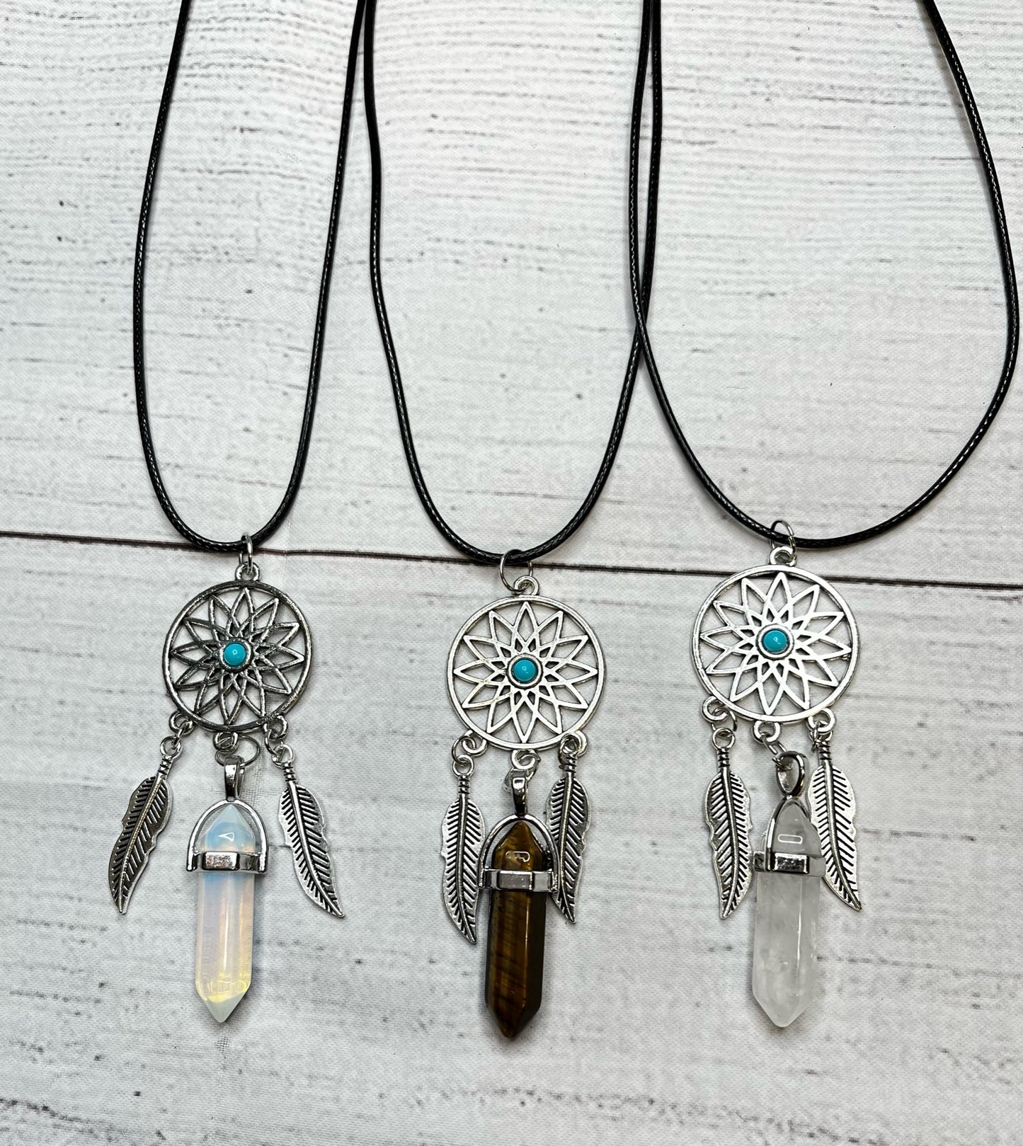 Stone Necklaces | Dream Catcher Hexagonal Stone Necklace