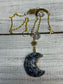 Stones | Charm Suncatcher with Stone Crescent Moon