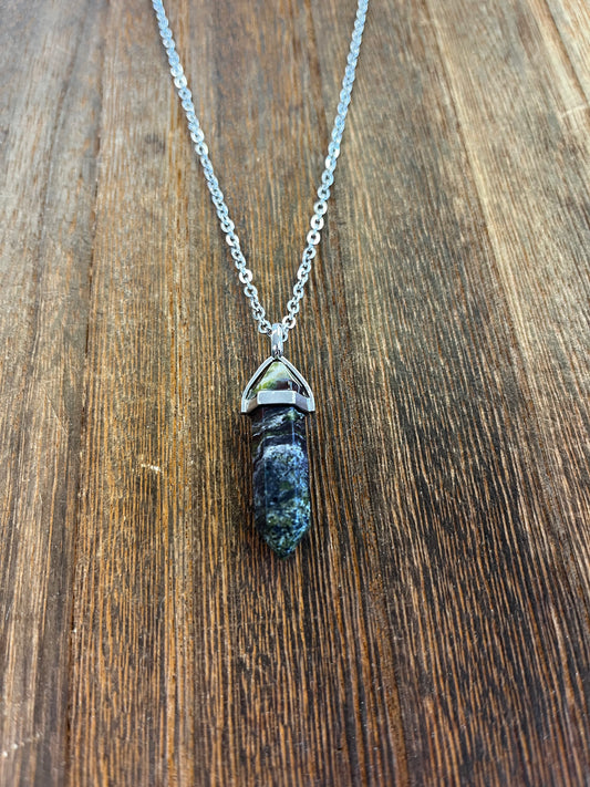 Stone Necklaces | Bloodstone Hexagonal Pendant