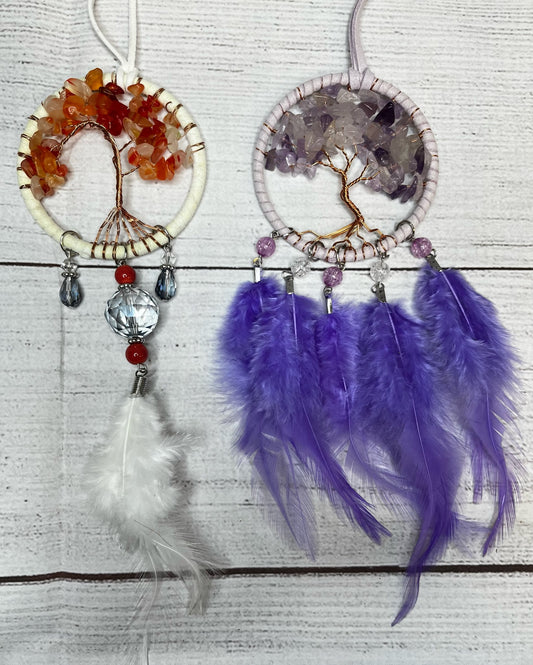 Stones | Circle Tree of Life Dreamcatcher with Feathers