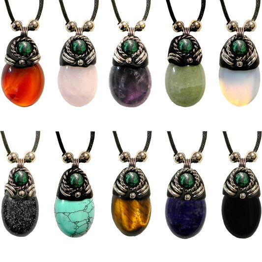 Stone Necklaces | Oval Stone with Turquoise Stone Pendant