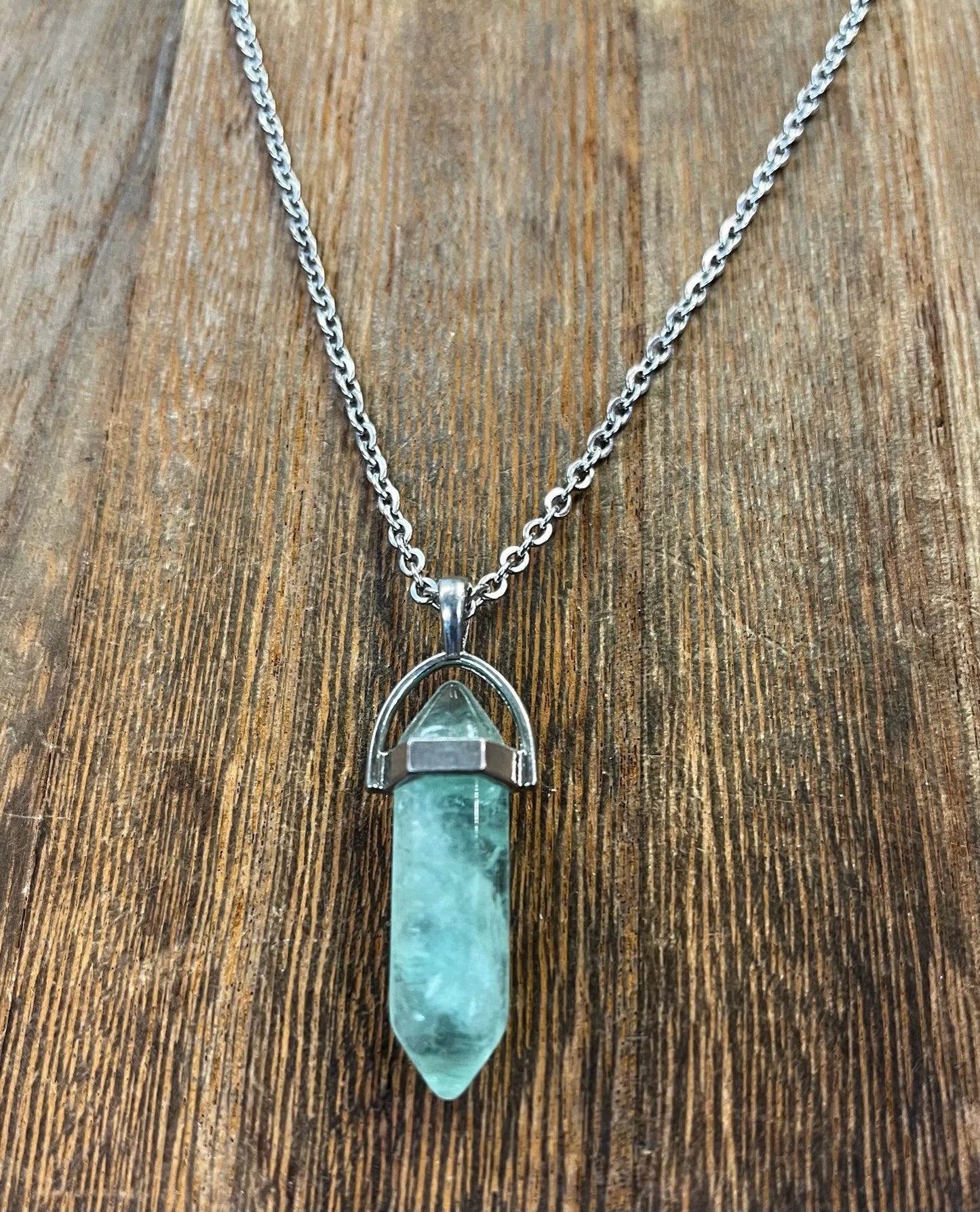 Stone Necklaces | Blue Sky Quartz Hexagonal Pendant