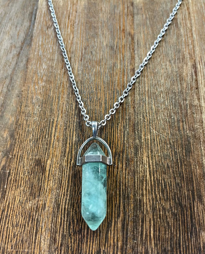 Stone Necklaces | Blue Sky Quartz Hexagonal Pendant