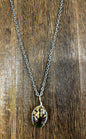 Necklaces |  Oval Shape Resin Dried Flowers Pendant