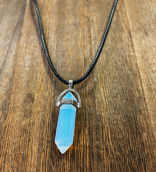 Stone Necklaces | Opalite Hexagonal Pendant