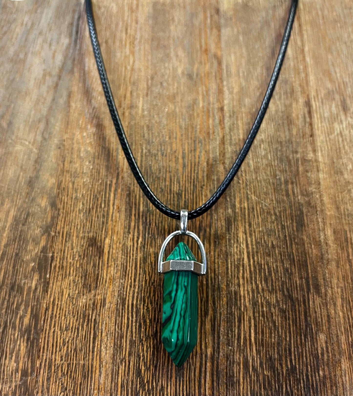 Stone Necklaces | Malachite Hexagonal Pendant