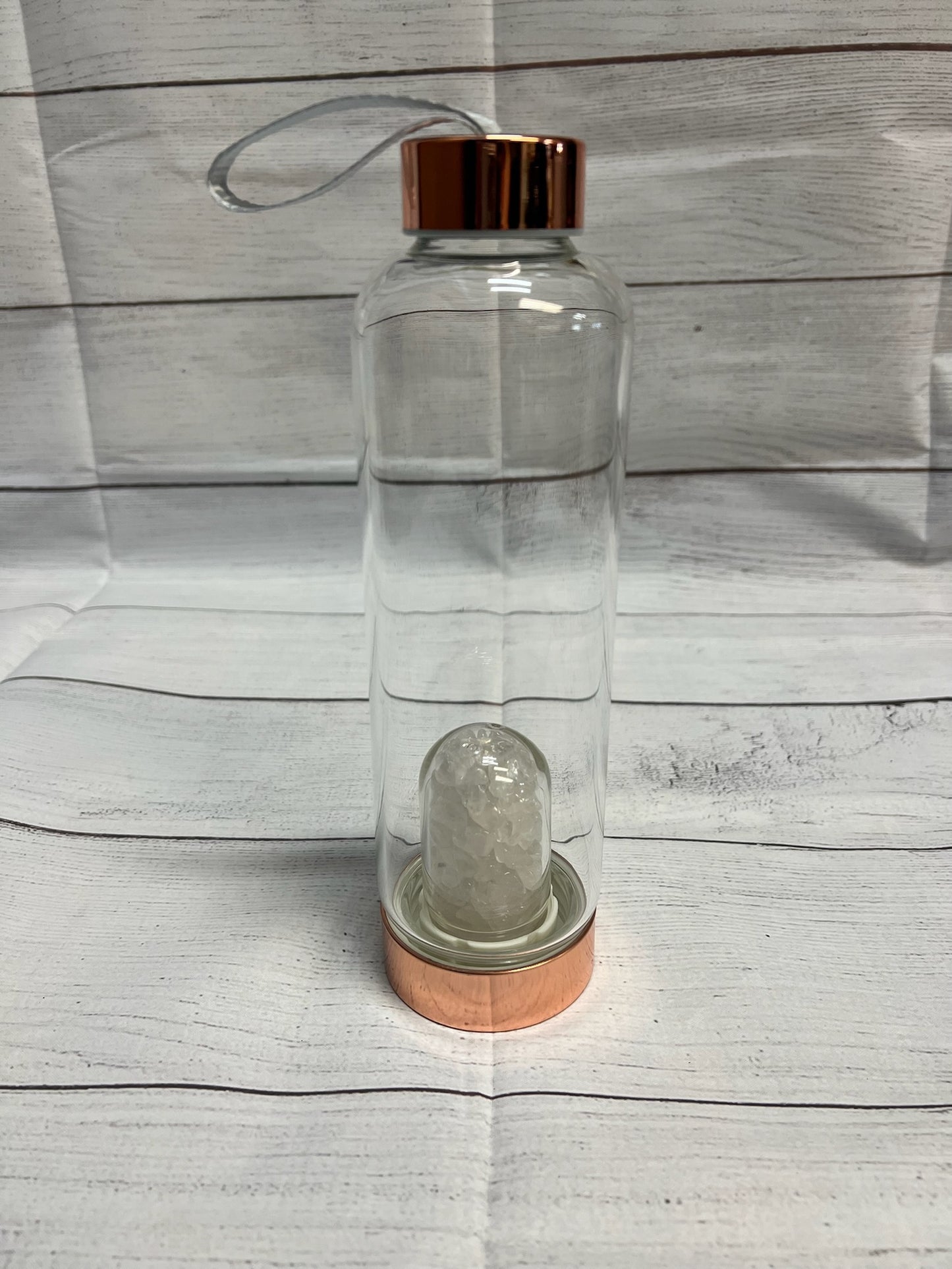 Drinkware | Crystal Energy Copper Glass Water Bottle