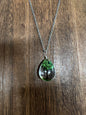 Necklaces |  Water Drop Shape Resin Dried Flowers Pendant
