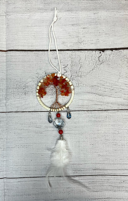 Stones | Circle Tree of Life Dreamcatcher with Feathers