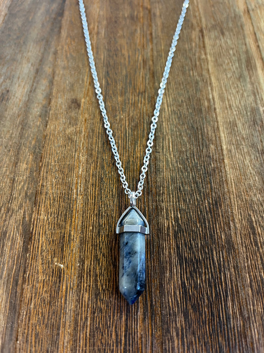 Stone Necklaces | Sodalite Hexagonal Pendant