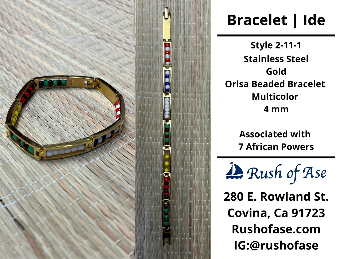 Bracelets | Orisa Bracelets | Ide | Stainless Steel Metal Beaded Bracelets – Multicolor