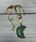 Stones | Charm Suncatcher with Stone Crescent Moon