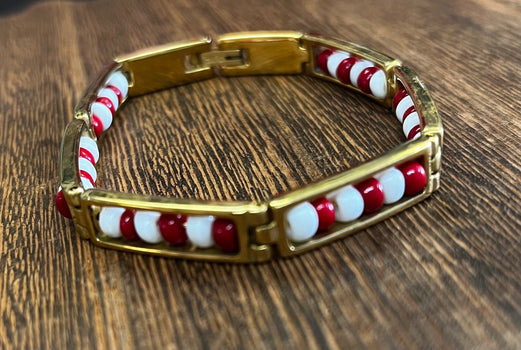 Bracelets | Ide | Orisa Bracelet | Sango Stainless Steel Beaded Ide