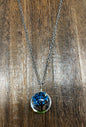 Necklaces |  Circle Shape Resin Dried Flowers Pendant