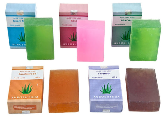 Soaps | Bar Soaps | Auroshikha Aloe Vera Soap
