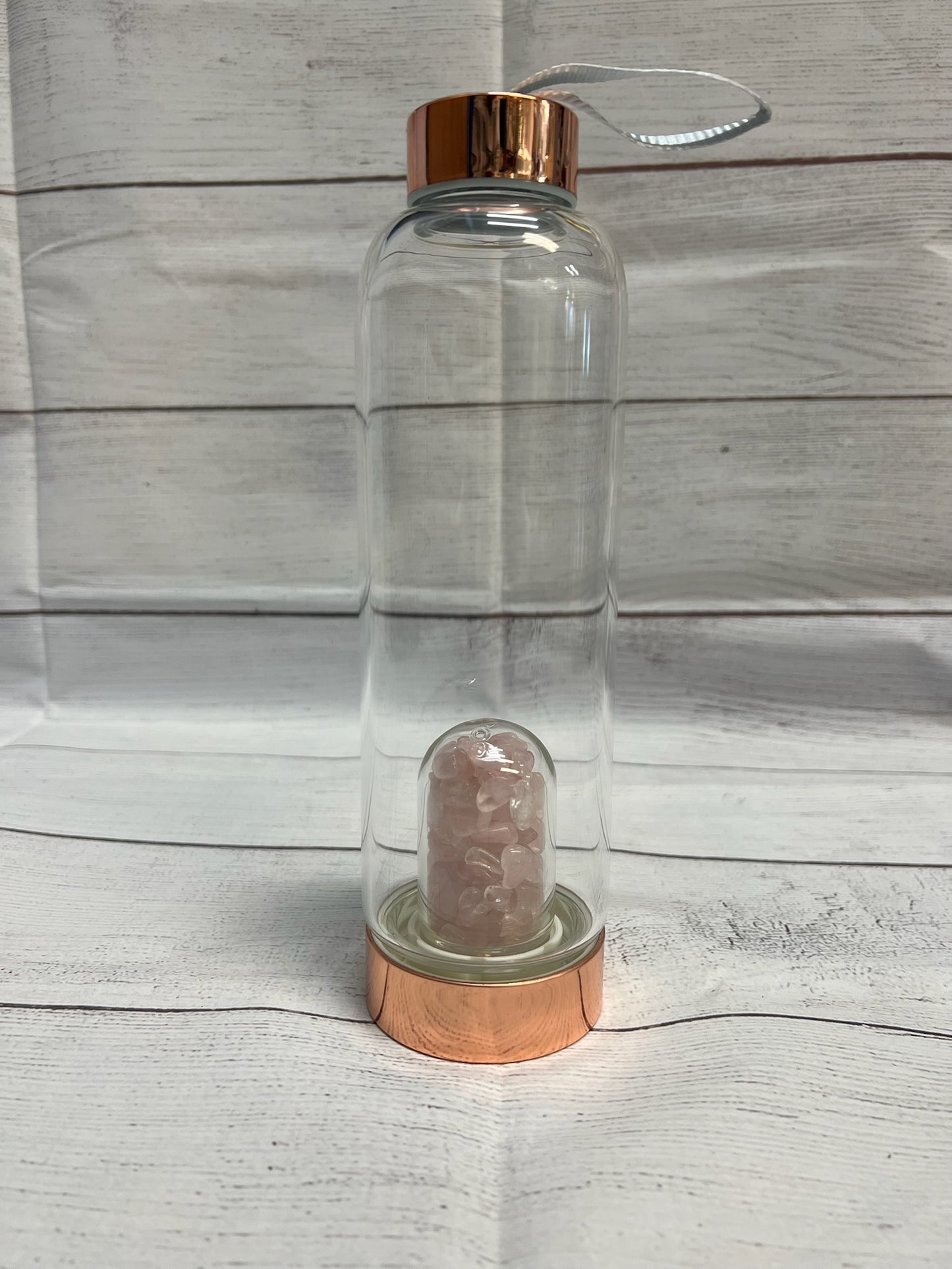 Drinkware | Crystal Energy Copper Glass Water Bottle