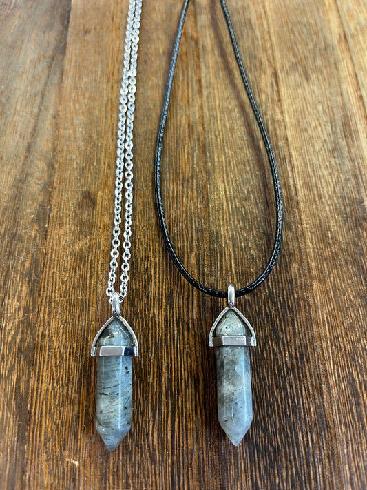 Stone Necklaces | Labradorite Hexagonal Pendant