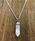 Stone Necklaces | Clear Quartz Hexagonal Pendant