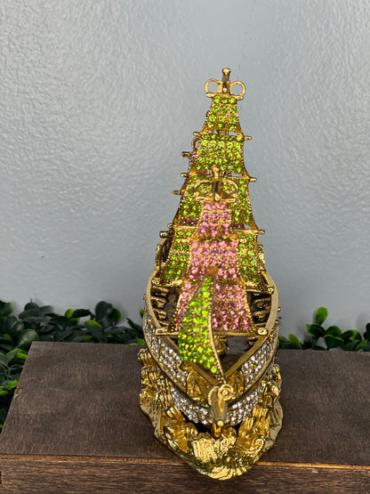 Boat Cloisonne Trinket Box