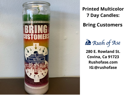 Candles | 7 Day Candles |  Printed Multi-color 7 Day Candle [FREE SHIPPING USA]