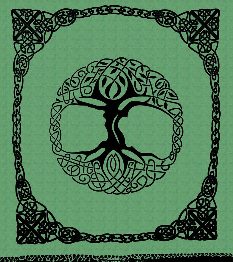 Celtic Tree Green Tapestry