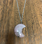 Stone Necklaces | Tree Of Life Wire Wrapped Crescent Moon Crystal Necklace