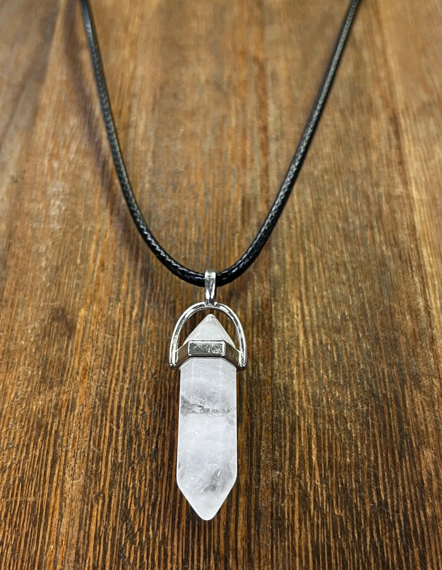Stone Necklaces | Clear Quartz Hexagonal Pendant