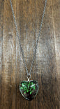 Necklaces |  Heart Shape Resin Dried Flowers Pendant