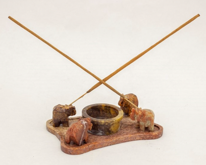 Incense Burner | Elephant Soapstone Incense and Cone Burner