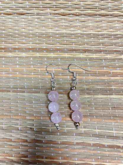 Earrings | Stone Earrings | 3 Stone Earrings | 8 mm