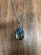 Necklaces |  Water Drop Shape Resin Dried Flowers Pendant