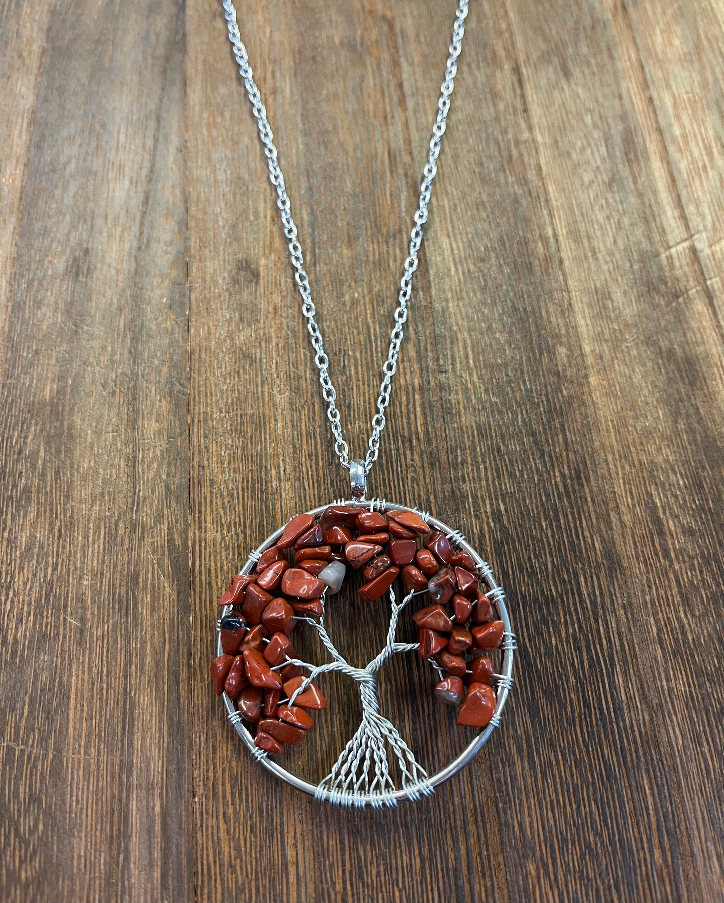 Stone Necklaces | Chakra Tree of Life Circle Necklace