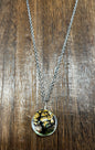 Necklaces |  Circle Shape Resin Dried Flowers Pendant