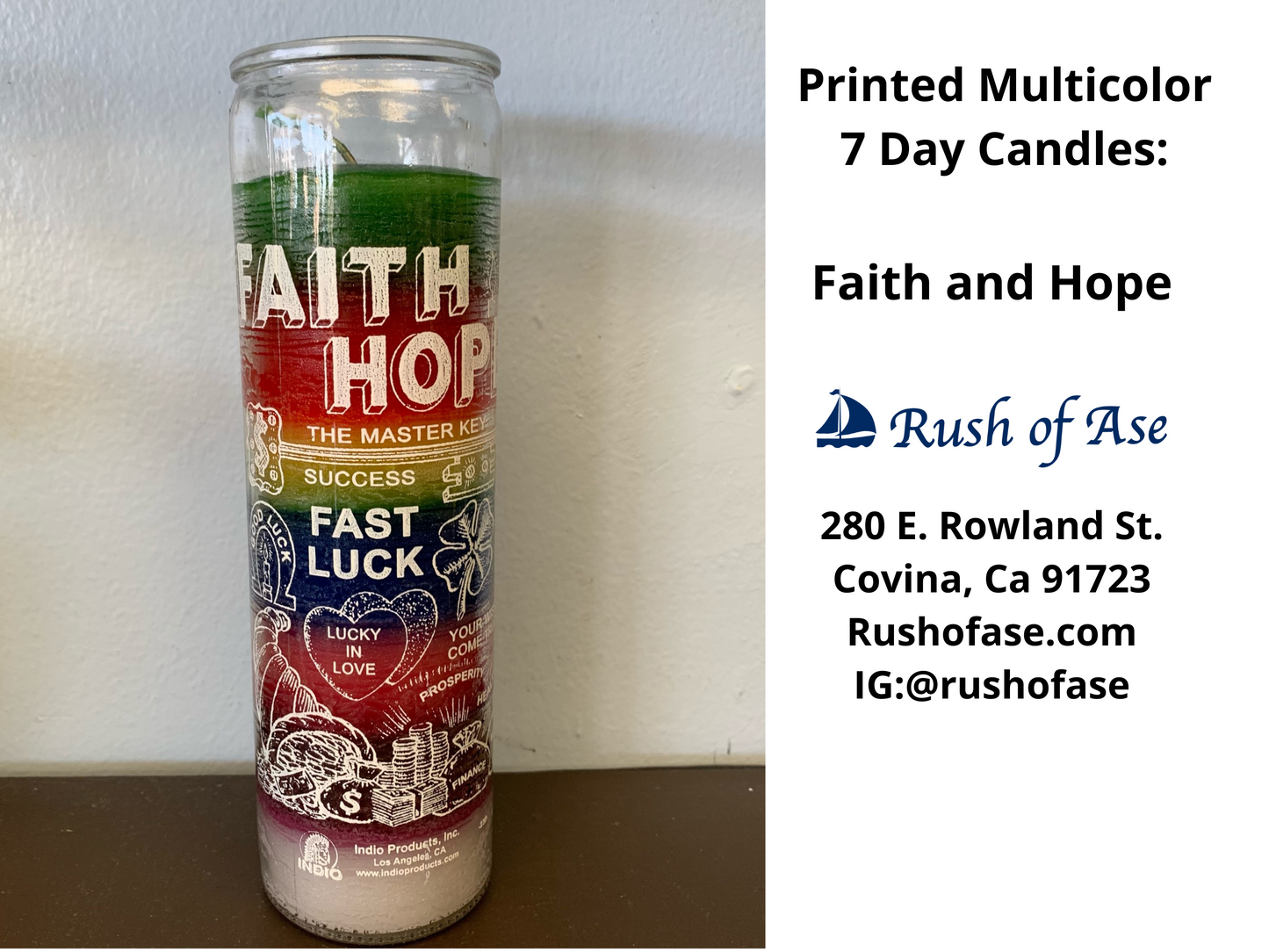 Candles | 7 Day Candles |  Printed Multi-color 7 Day Candle [FREE SHIPPING USA]
