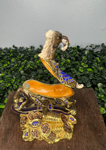 Goat Cloisonne Trinket Box