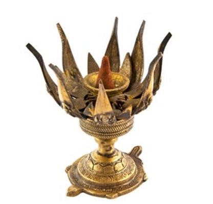 Incense Burner | Lotus Antique Brass Burner