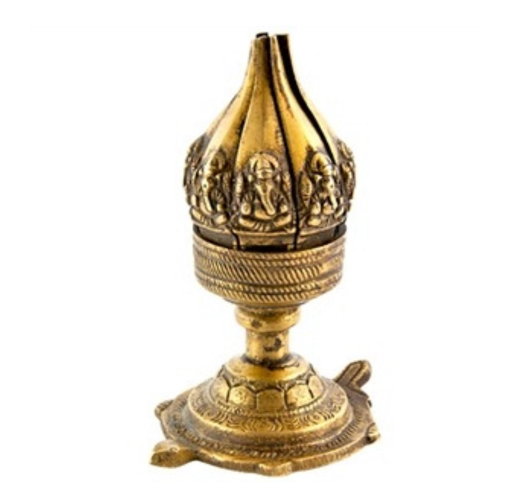 Incense Burner | Lotus Antique Brass Burner