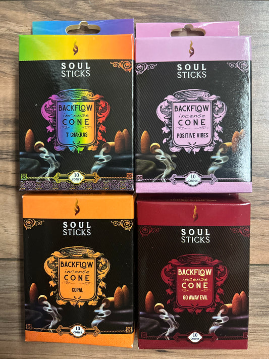 Incense Backflow Cones | Soul Sticks Backflow Cones - 10 Pack