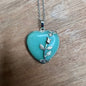 Stone Necklaces | Heart Stone with Rose Necklace