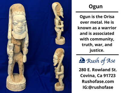 Statues | Wooden Statues | Ogun Wooden Statues - Style 7-4 [FREE SHIPPING USA]
