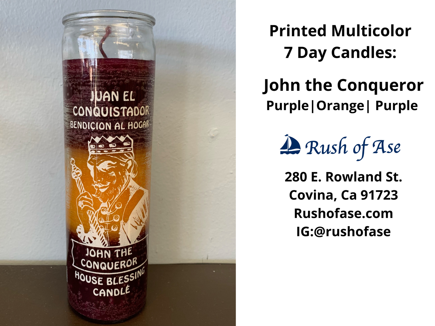 Candles | 7 Day Candles |  Printed Multi-color 7 Day Candle [FREE SHIPPING USA]