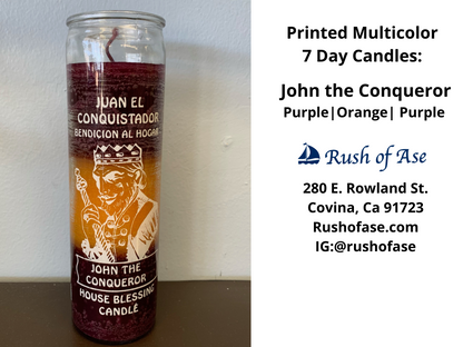 Candles | 7 Day Candles |  Printed Multi-color 7 Day Candle [FREE SHIPPING USA]