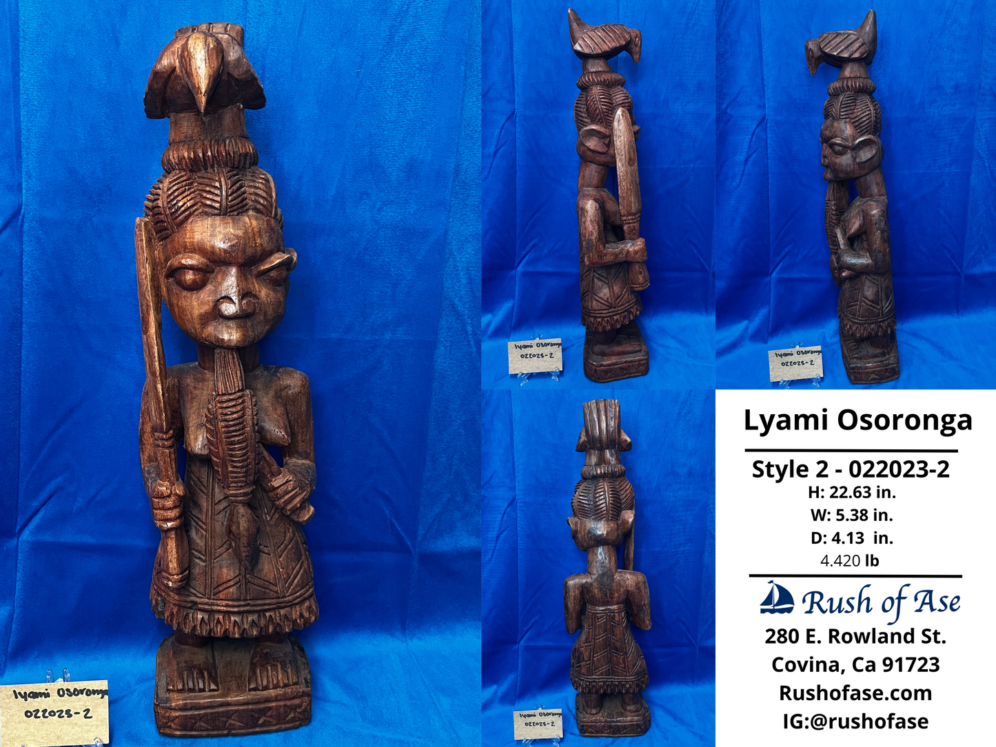 Orisa Statues | Iyami Osoronga Wood Statues - Style 4