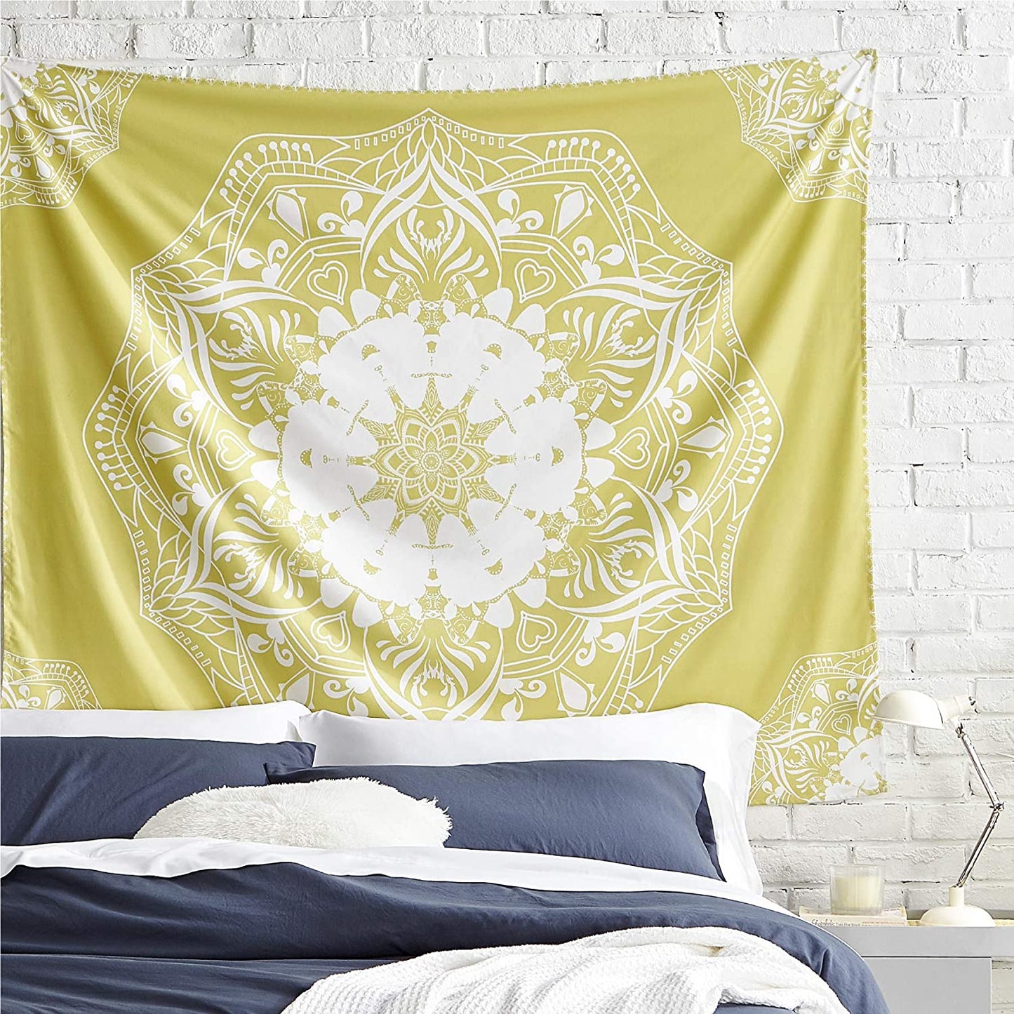 Mandala Yellow Tapestry