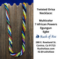 Necklace | Orisa Twist Beaded Necklace | Multicolor Twist Necklace [FREE SHIPPING USA]
