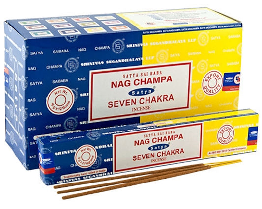 Incense Sticks | Nag Champa + Seven Chakra Satya Incense Sticks