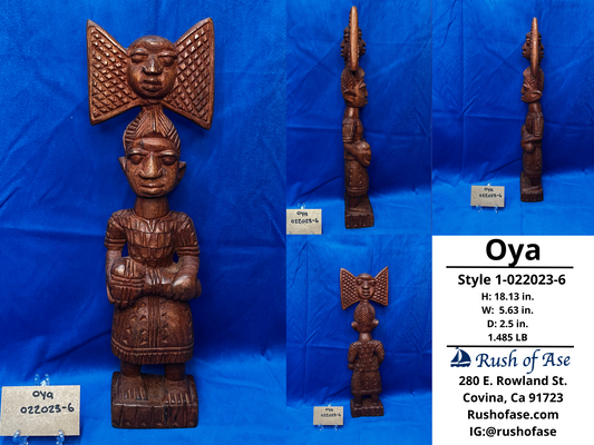 Orisa Statues | Oya Wood Statue - Style 1